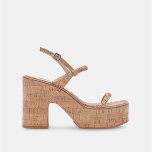 Dolce Vita Jodie Heels Size 6 Natural Cork